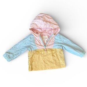 18 months Cat & Jack Kids Colorblock Jacket - Pink, Blue, Yellow Windbreaker